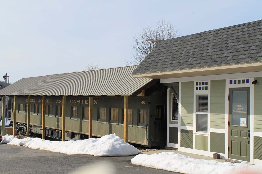 the exterior of the train cars at Doolittle Station in DuBois, PA